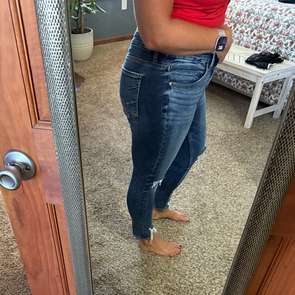 BKE Women's Skinny Jeans - Dark Blue